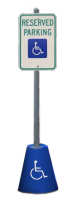 Moveable Concrete ADA Sign Base from Traffic Sign, Inc.